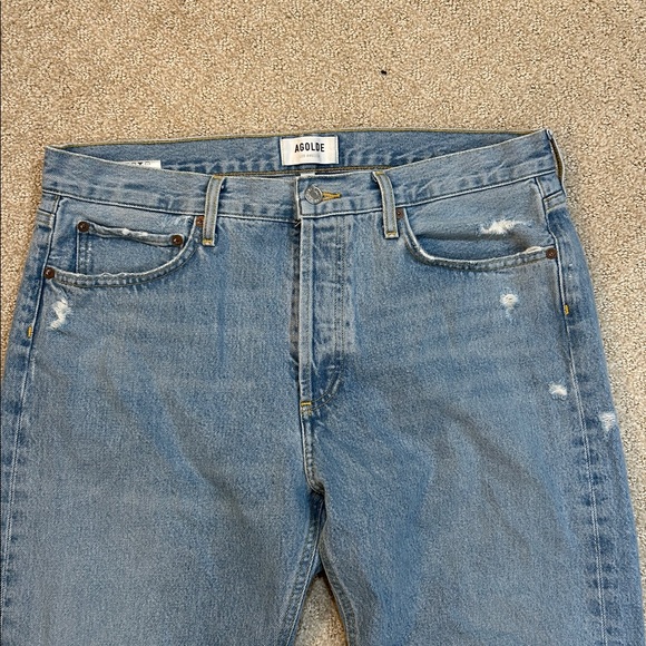 Agolde Parker Relaxed High Rise Straight Jeans in Swapmeet 30 - Picture 7 of 14